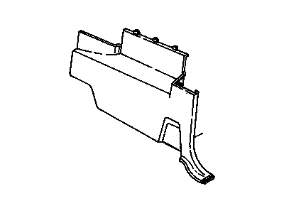 15980705 GM Panel, Body Interior Trim, Gray, Rear Lower Illustration 1 of 1