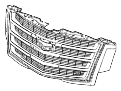 Cadillac 23405569 GRILLE,FRONT UPPER(INCLUDES 2,5,11-13)