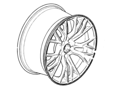 Chevy 23288855 WHEEL,FRONT(CODE ABRX)(BLACK)(19X10J)(ALUMINUM)(43MM OUTSIDE 120.65X5XM12)