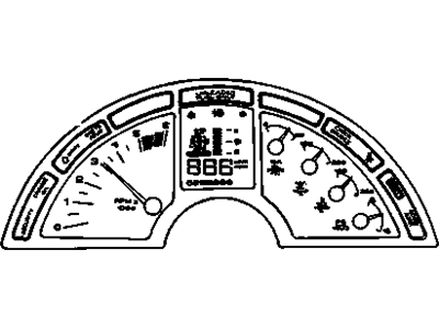 GM 16133431 Instrument Cluster 16133431 GM Instrument Cluster Illustration 1 of 1