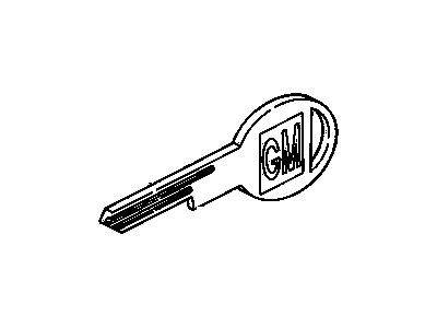 Chevy 12547778 KEY,DOOR LOCK & IGNITION LOCK(UNCODED)(LIFT GATE & INSTRUMENT PANEL COMPARTMENT)
