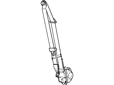 Cadillac 19353466 RETRACTOR,FRONT SEAT BELT(INCLUDES 4)(BLACK WEB W/BLACK WING)(W/PRETENSIONER)
