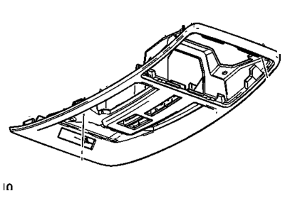 Cadillac 22972054 CONSOLE,ROOF(INCLUDES 2-5,7-17)(BLACK)