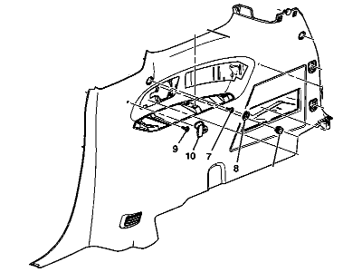 GMC 23335242 PANEL,QUARTER LOWER REAR TRIM(INCLUDES 2-15,19-21)(DUNE)