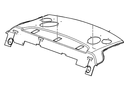 Chevy 19332841 TRIM,REAR WINDOW PANEL(INCLUDES 2-5)(EBONY)(BARE PANEL ONLY)