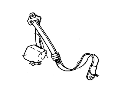 GM 12542193 Lap & Shoulder Belt, Rear Center Passenger Side 12542193 GM Lap & Shoulder Belt, Rear Center Passenger Side Illustration 1 of 1