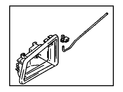 GM 30012534 Handle, Inside, Passenger Side 30012534 GM Handle, Inside, Passenger Side Illustration 1 of 1