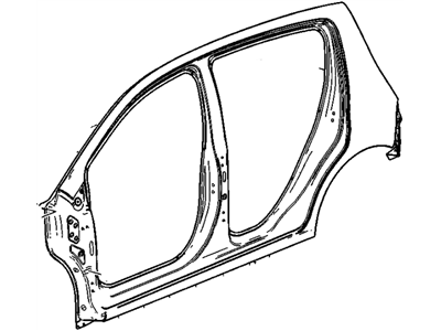 Chevy 42537583 PANEL,BODY SIDE OUTER(SEE GROUP 12 "SHEET METAL/BODY SIDE & DOORS" FOR DETAILED ILLUSTRATED VIEW)(W/PANEL, REINFORMEMENT, PLATES, BRACKETS, & FASTENERS)(DEALER MAY NEED TO BUY ROCKER MOLDINGS OR FILL HOLES)