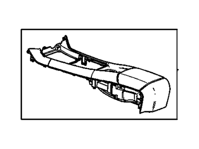 Chevy 22888244 CONSOLE,FRONT FLOOR(INCLUDES 2-19,22-24)(BLACK)(W/CONSOLE,ARMREST,LATCH,COVER & ACCESSORY POWER RETAINER)