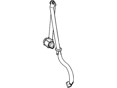 GMC 23468578 RETRACTOR,REAR SEAT BELT(INCLUDES 2,3)(SHALE)