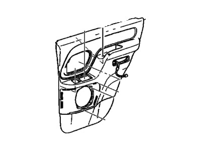 Chevy 15706269 PANEL,REAR SIDE DOOR TRIM(INCLUDES 7)(GRAY)(CUT SPEAKER HOLE AS REQUIRED)