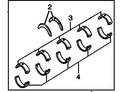 GM 94360465 Bearing, Engine Crankshaft Main 94360465 GM Bearing, Engine Crankshaft Main Illustration 1 of 1