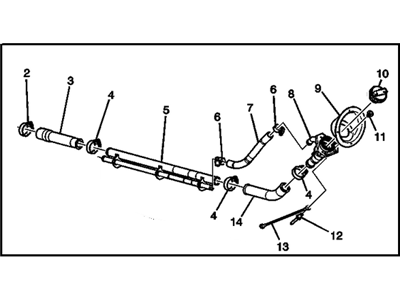 Chevy 84327852 PIPE,FUEL TANK FILLER(INCLUDES 2-9,12-16)