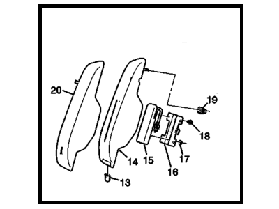 Chevy 42405474 BOLSTER,REAR SEAT BACK(INCLUDES 13-18,20)(BLACK)