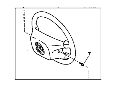 GM 94857871 Steering Wheel, Charcoal 94857871 GM Steering Wheel, Charcoal Illustration 1 of 1