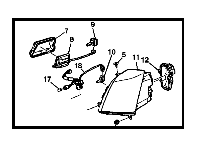 Cadillac 19352116 HEADLAMP KIT,(INCLUDES 18-25,29)