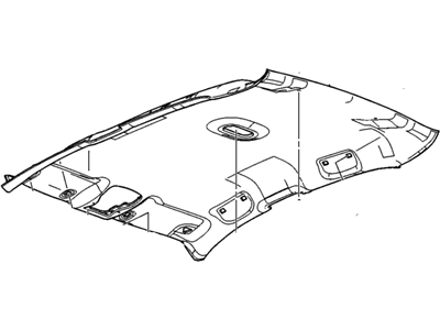 Chevy 19354636 PANEL,HEADLINING TRIM(DEALER MAY NEED TO REPLACE AIRBAG CAPS 25928717-LH & 25928721-RH)(TITANIUM)(W/O WIRING HARNESS)