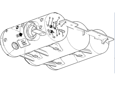 Chevy 22937957 TANK,LPG(SEE GROUP 03 "FUEL TANK-REAR UNIT" FOR DETAILED ILLUSTRATED VIEW)