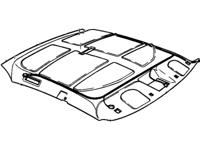 GM 12535816 Headliner, Gray 12535816 GM Headliner, Gray Illustration 1 of 1