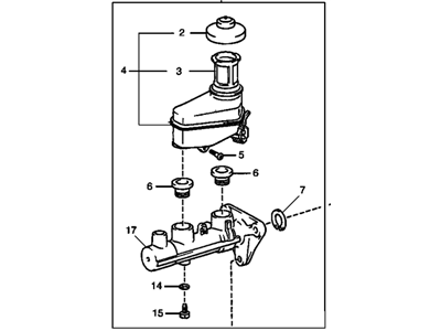 Chevy Prizm Brake Master Cylinder - 94857032