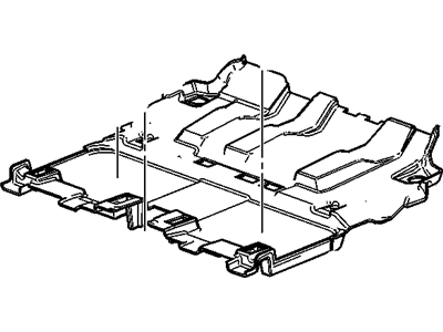 GM 22812797 Carpet, Rear Floor, Jet Black 22812797 GM Carpet, Rear Floor, Jet Black Illustration 1 of 1