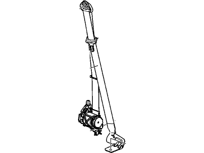 GMC 22856529 RETRACTOR,FRONT SEAT BELT(INCLUDES 5,11)(EBONY)(W/PRETENSIONER)