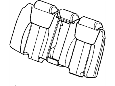 Cadillac 15216421 COVER,REAR SEAT BACK(TITANIUM)