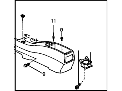 Chevy Prizm Center Console Base - 94857405