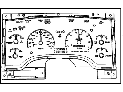 GMC Sonoma Instrument Cluster - 16241645