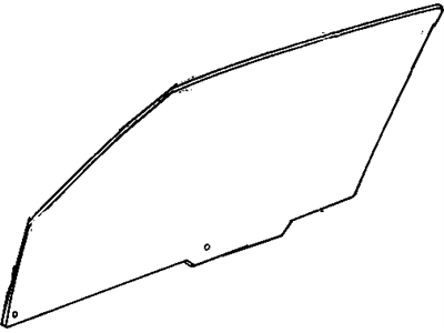 GM 20716655 Door Glass, Front Driver Side 20716655 GM Door Glass, Front Driver Side Illustration 1 of 1