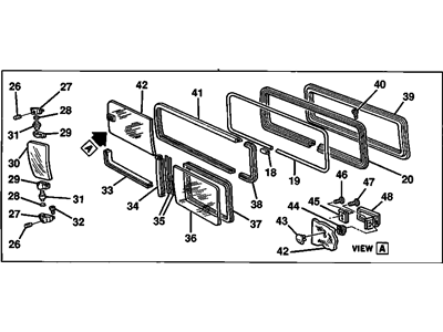 Chevy 14027457 Glass Assembly