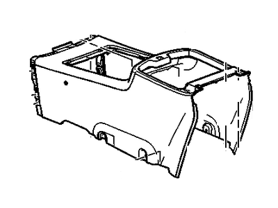 Chevy 19329504 COMPARTMENT,FRONT FLOOR(INCLUDES 1-3,6,7,19,20,22,23,26-30,33,41)(EBONY)(W/OUT LID ASM)