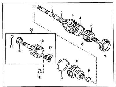 Chevy Prizm Axle Shaft - 26067687