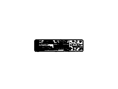 Oldsmobile 12564039 Label