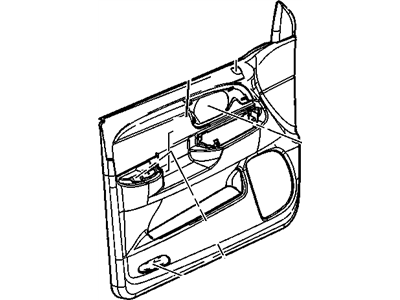 25812122 GM Panel, Door Trim/Access, Gray, Front Illustration 1 of 1