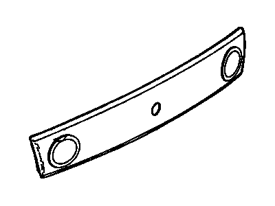 Cadillac 22864610 APPLIQUE,LIFT GATE CENTER (W/REAR LICENSE PLATE LAMP)(INCLUDES 22,23)(BLACK CHROME)(12.182)(SERVICE COMPONENT OF APPLIQUE PKG 22864604)(BLACK CHROME)(FOR 1ST DESIGN SEE 227 62876)