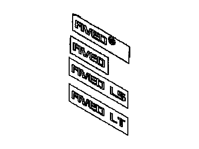 GM 96462533 Nameplate 96462533 GM Nameplate Illustration 1 of 1