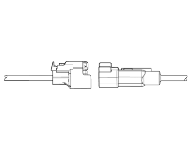 Cadillac 19300576 CONNECTOR KIT,BODY WIRING HARNESS(LICENSE PLATE LAMP)(GRAY)(2-WAY FEMALE)(W/LEADS)(SIDE ELECTRIC CODE: E7R)
