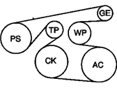 Chevrolet Prizm Drive Belt - 94856908 Serpentine Belt