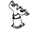 Chevrolet Metro Exhaust Manifold - 91176019 Exhaust Manifold