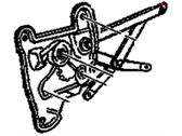 Chevrolet Lumina Window Regulator - 10414633 Window Regulator, Rear Driver Side