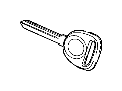 Buick 84870460 KEY,DOOR LOCK & IGNITION LOCK(UNCODED)(7.2 WILL NOT INTERFERE W/IGNITION FACE OR HANDLE)(WINGED BEZEL)(SMALL HEADED)(GM LOGO)