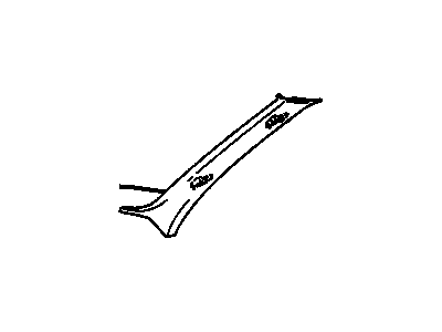 16653638 GM Trim, Windshield Garnish Molding, Upper Illustration 1 of 1