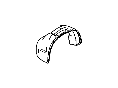 1629029 GM Wheelhouse Liner, Black, Driver Side Illustration 1 of 1