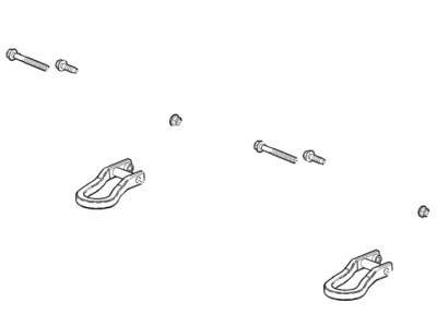 GMC 84072462 HOOK PKG,FRONT TOW(INCLUDES 2-5)(INSTALL 1.40)(3.48 KGS)(FRONT)(CHROME)