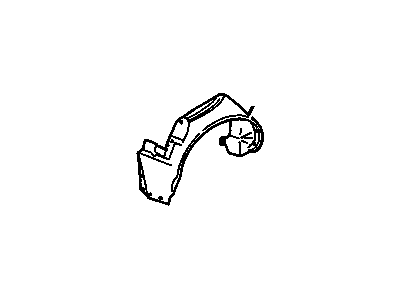 25517820 GM Splash Shield, Front Inner Passenger Side Illustration 1 of 1