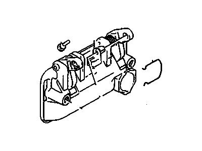 GM 30009562 Handle, Door Outside Handle, Black, Front Passenger Side 30009562 GM Handle, Door Outside Handle, Black, Front Passenger Side Illustration 1 of 1