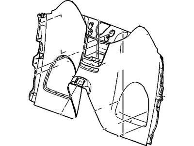 Pontiac 25823528 TRIM,REAR WINDOW PANEL(TO SERVICE VEHICLE W/CUP HOLDER DEALER TO RMV COVER:15845106 & INSTALL TRIM TOGETHER WITH CUPHOLDER:15812206,BOLT:11516466)(INCLUDES 1-5,7-13,17-19,22,23)(EBONY)