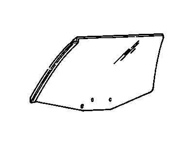 Cadillac 1644964 Door Glass