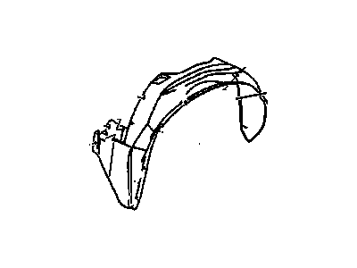 25657845 GM Fender Liner, Front Inner Driver Side Illustration 1 of 1